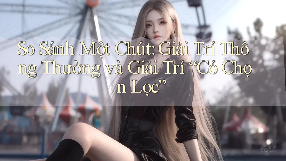 So Sánh Một Chút: Giải Trí Thông Thường và Giải Trí “Có Chọn Lọc”